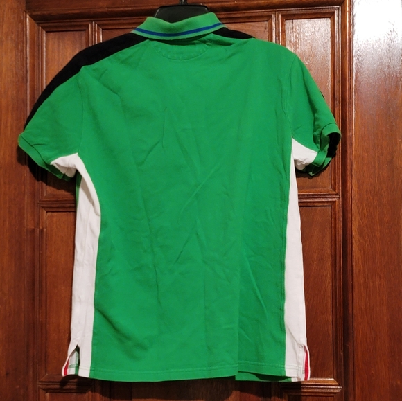 Ralph Lauren Mens Polo Shirt Custom Fit 2-Button Green 100 % Cotton Size Medium - Picture 2 of 8